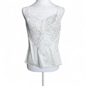 Vintage Vanity Fair White Lace Camisole Top